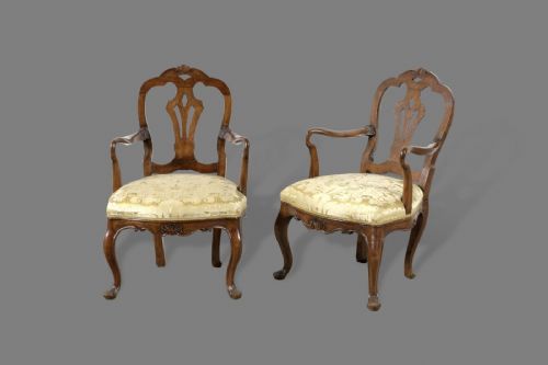 Pair of Venice armchairs 18th century
    